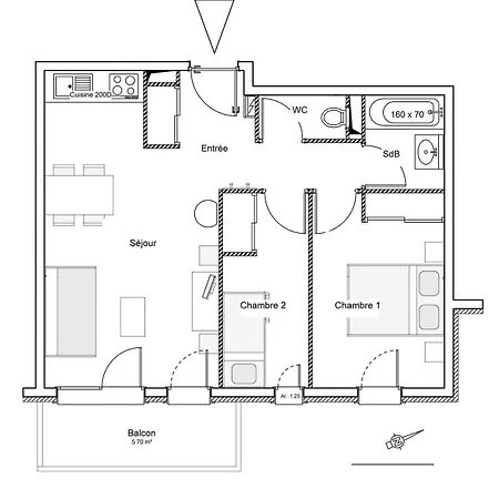 Apartament Le Criterium - 3 Pieces Pour 6 Personnes Mae-4391
